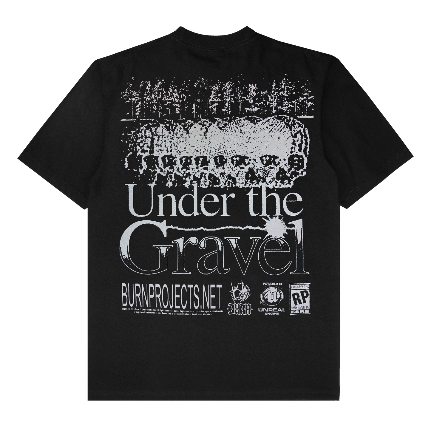 "UNDER THE GRAVEL" T-Shirt (Black)